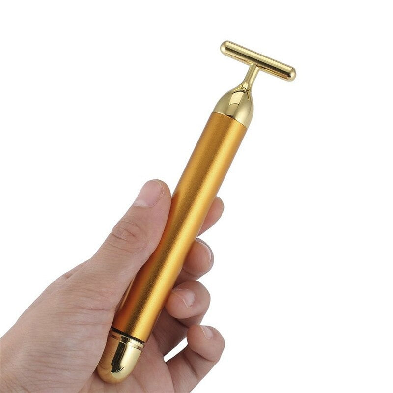 24K Gold T Beauty Bar Facial Roller Massager